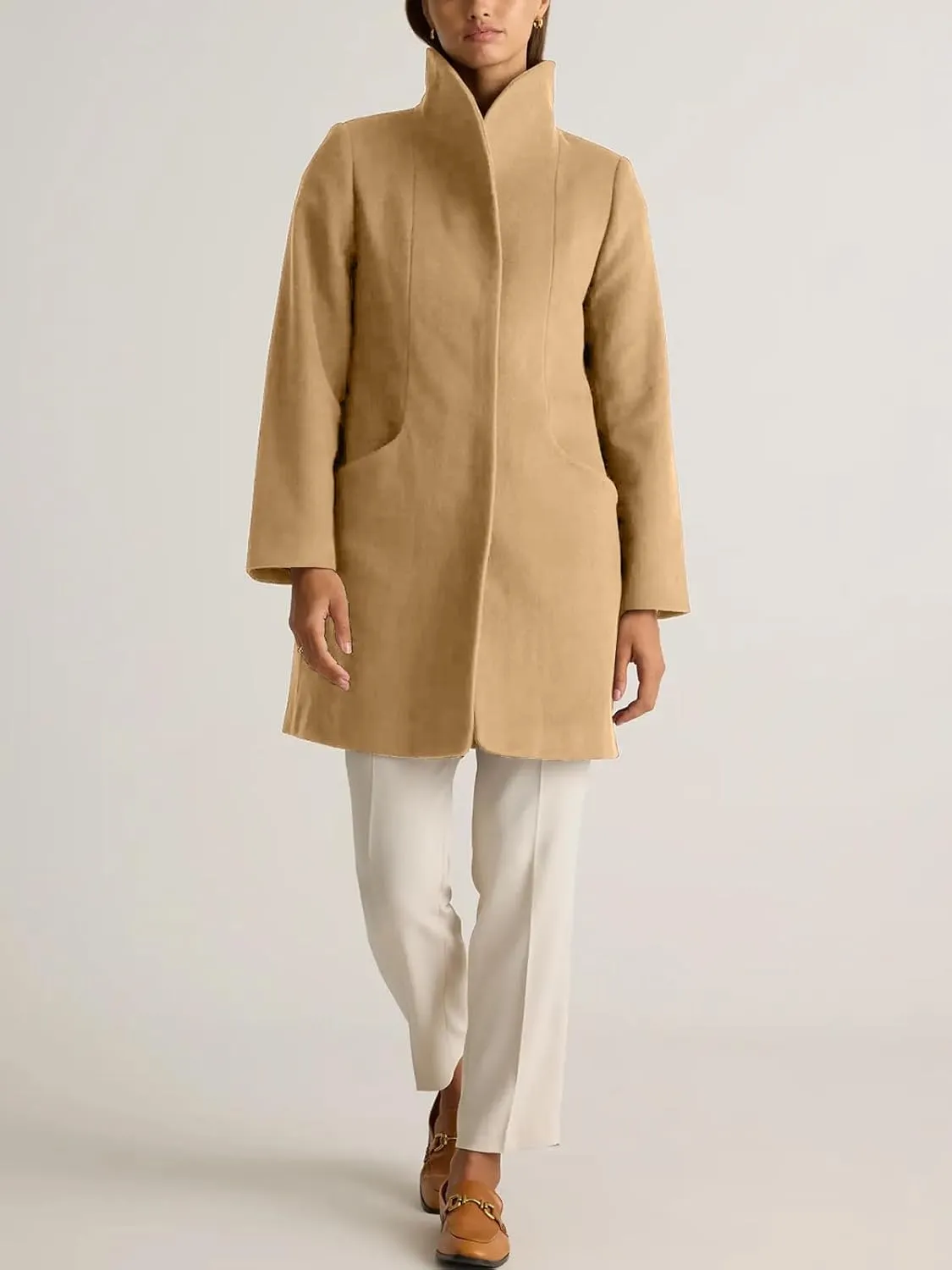 IDEALSANXUN Wool Coats for Women Fall Winter Peacoat Trench Coat Blazer Jackets