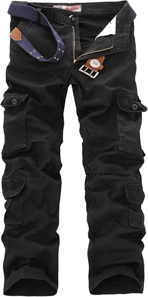 JEShifangjiusu Men'S Regular Tapered Cargo Pant Multi Pocket Military Camo Combat Work Pants Active Camouflage Pants Trousers