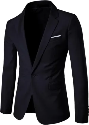 LCMTWX Blazer For Men One Button Slim Fit Sport Coat Business Daily Summer Jacket Men Summer Suits For Men Windbreaker