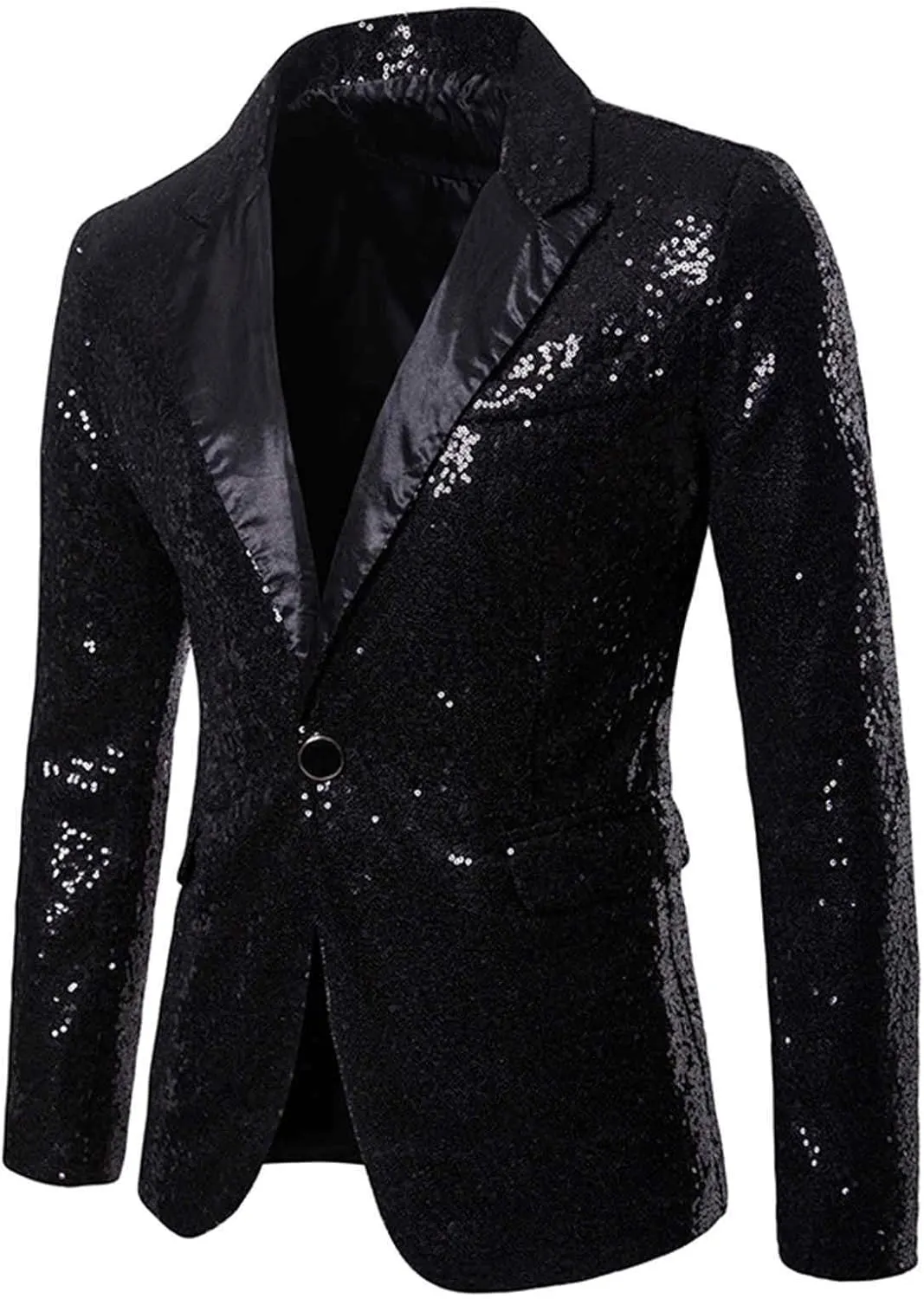 LCMTWX Blazers for Men Mens Open Slim Fit One Button Contrast Color Suit Jacket Full Body Winter Suit Men