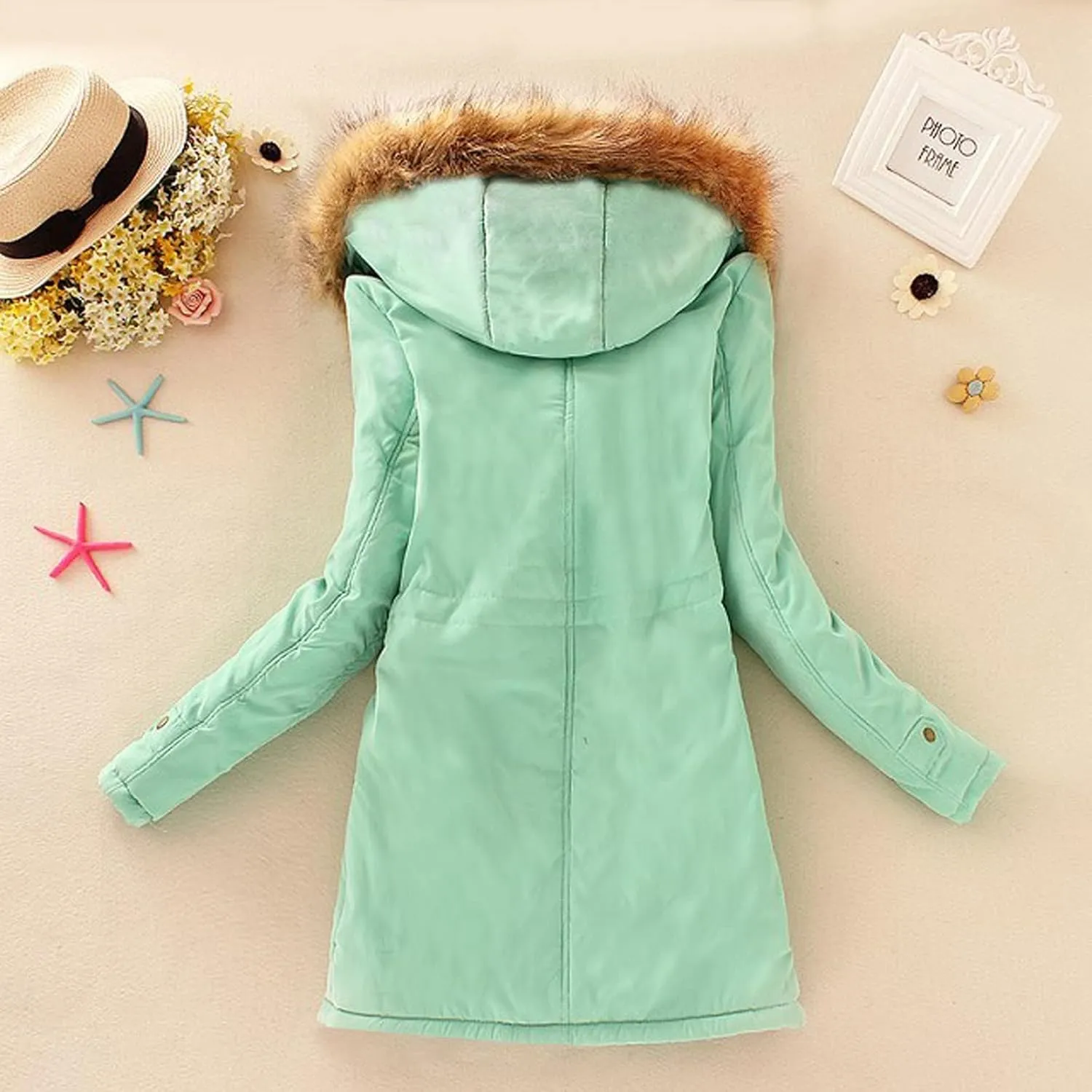 LCMTWX Womens Winter Fuzzy Fleece Jacket Jacket Coat Warm Winter Slim Women's Coat Hooded Coats Women'S Outwear
