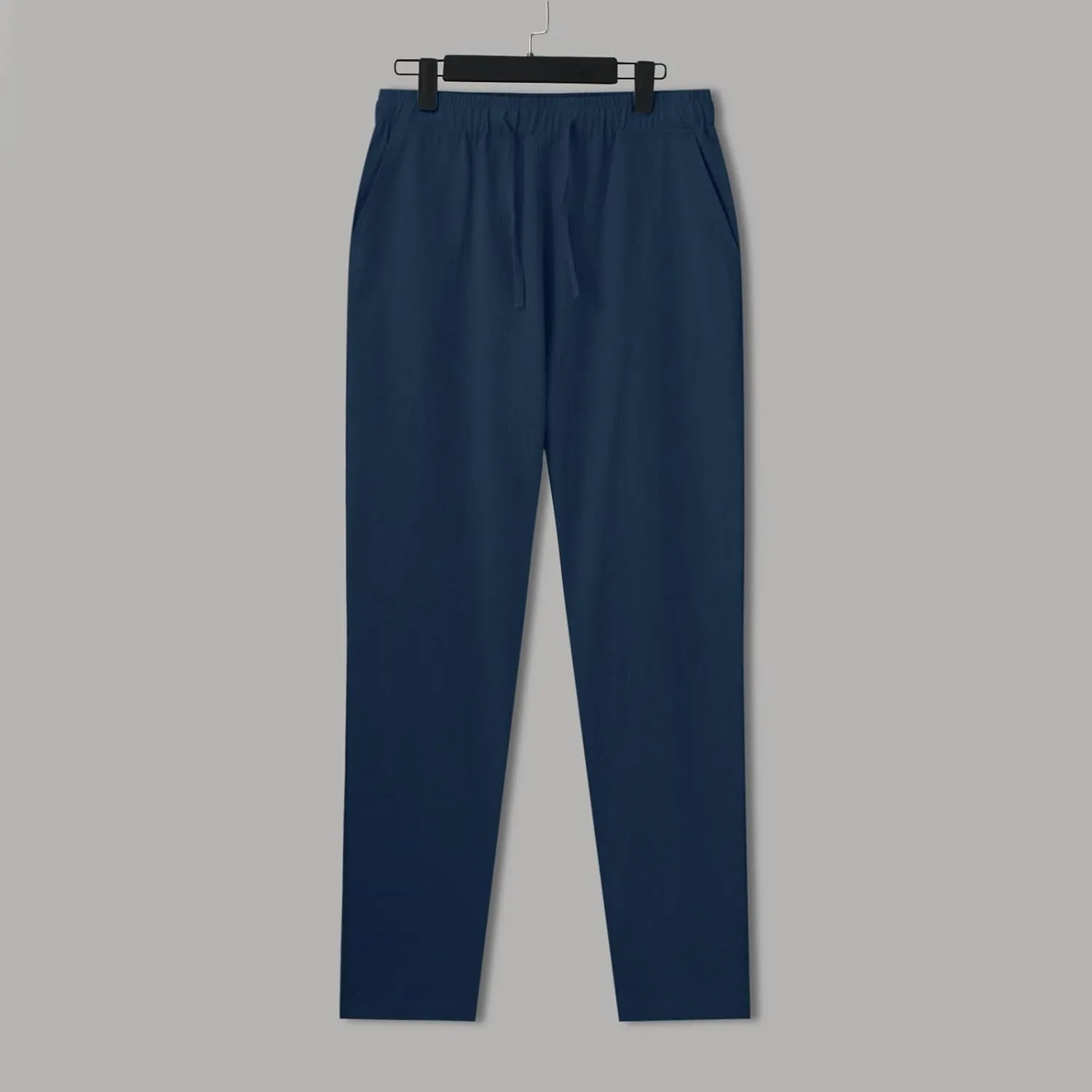 Linen Pants Men,Mens Casual Pants Lightweight Drawstring Beach Pants Elastic Waist Linen Pants Loose Beach Pants