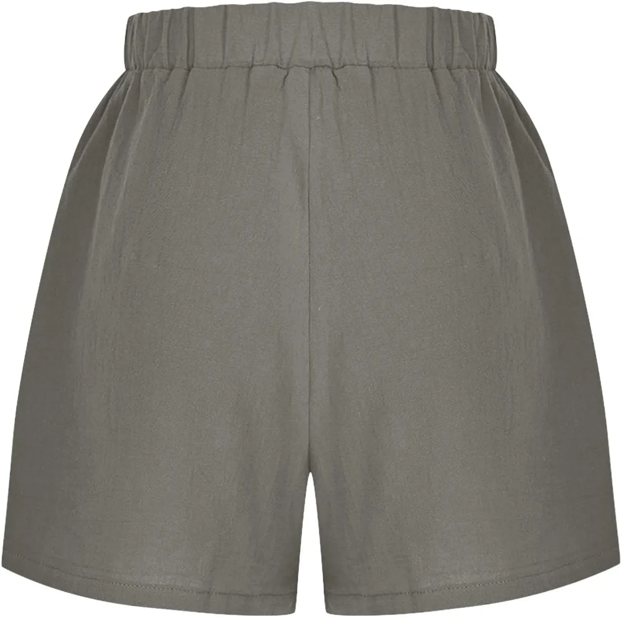 Linen Shorts for Women Summer Casual High Waisted Trousers Lightweight Drawstring Beach Loose Shorts with Pockets
