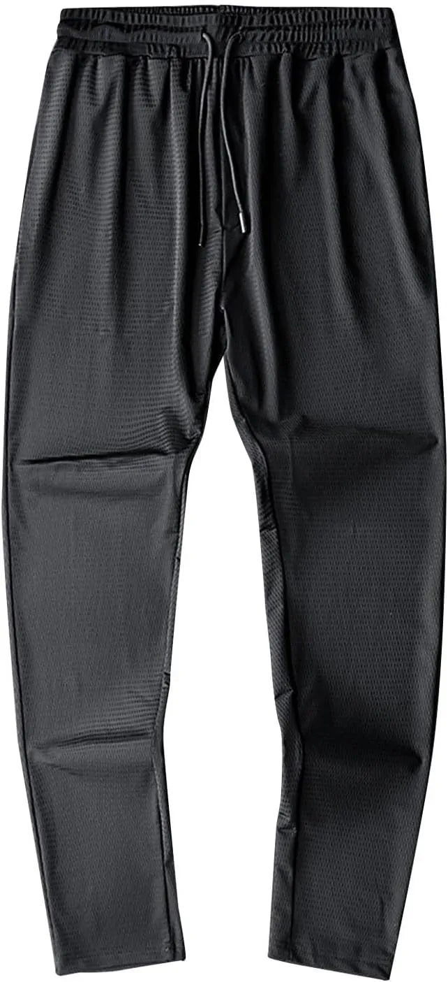 Litetao Mens Sweatpants Joggers Casual Ice Silk Sweatpants Breathable Quick Drying Hiking Pants with Drawstring Elastic Waist