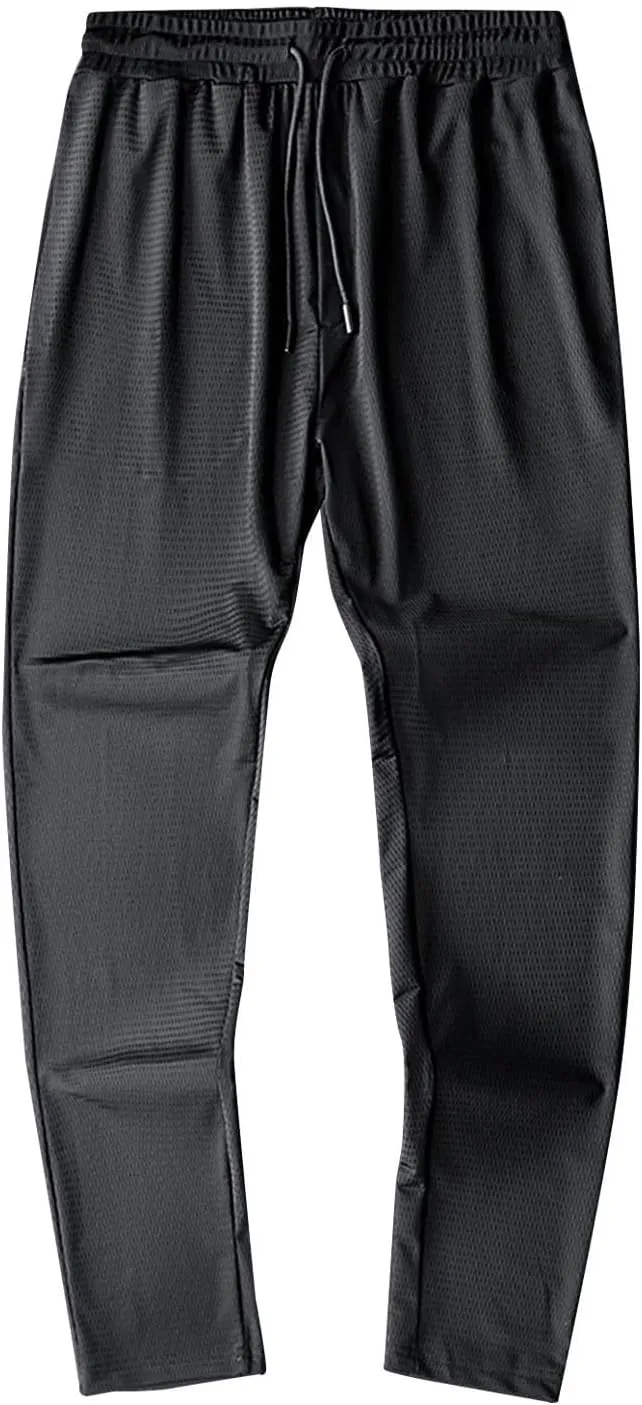 Litetao Mens Sweatpants Joggers Casual Ice Silk Sweatpants Breathable Quick Drying Hiking Pants with Drawstring Elastic Waist