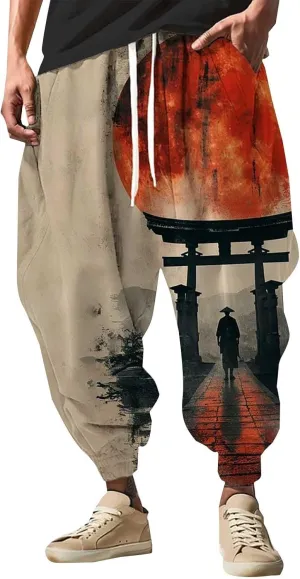 Loose Drop Crotch Trousers Fashion Street Feel Casual Sweatpants Men Cotton Baggy Hippih Yoga Harem Pants Harem