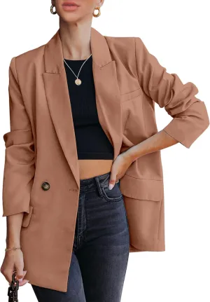 luvamia Blazer Jackets for Women Work Casual Office Long Sleeve Fashion Dressy Business Outfits