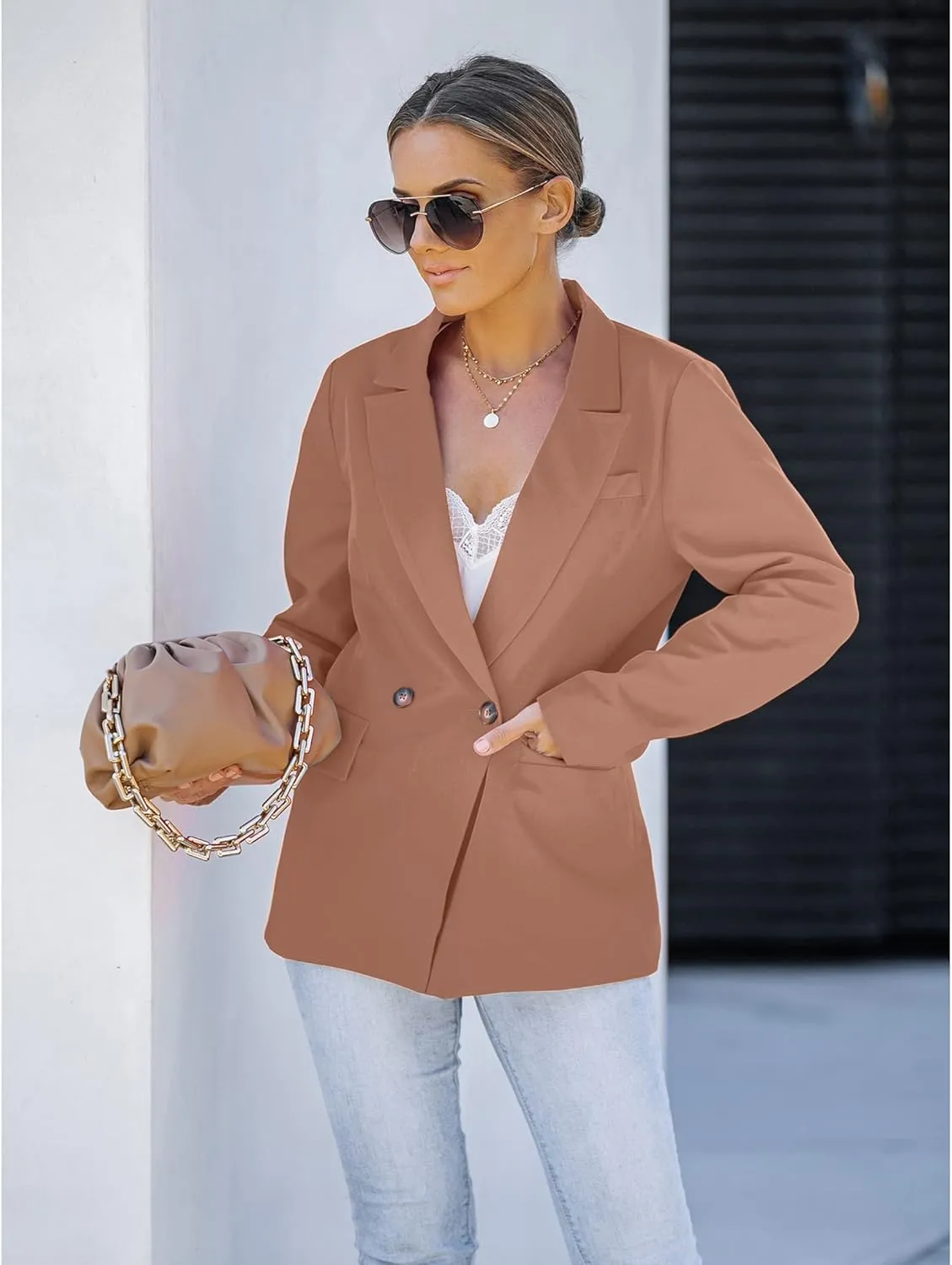 luvamia Blazer Jackets for Women Work Casual Office Long Sleeve Fashion Dressy Business Outfits