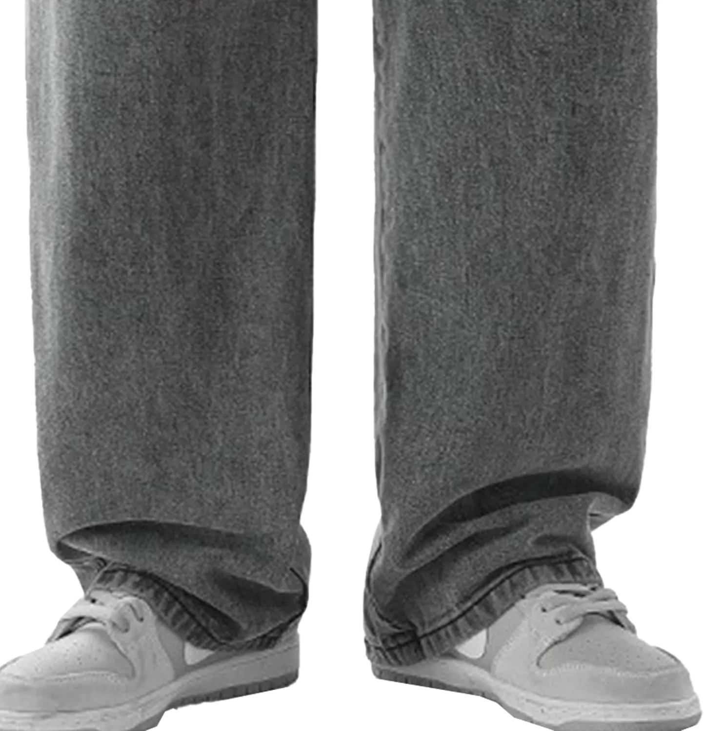 Maiyifu-GJ Casual Baggy Jeans for Men Loose Fit Straight Leg Hip Hop Jeans Drawstring Elastic Waist Wide Leg Denim Pants