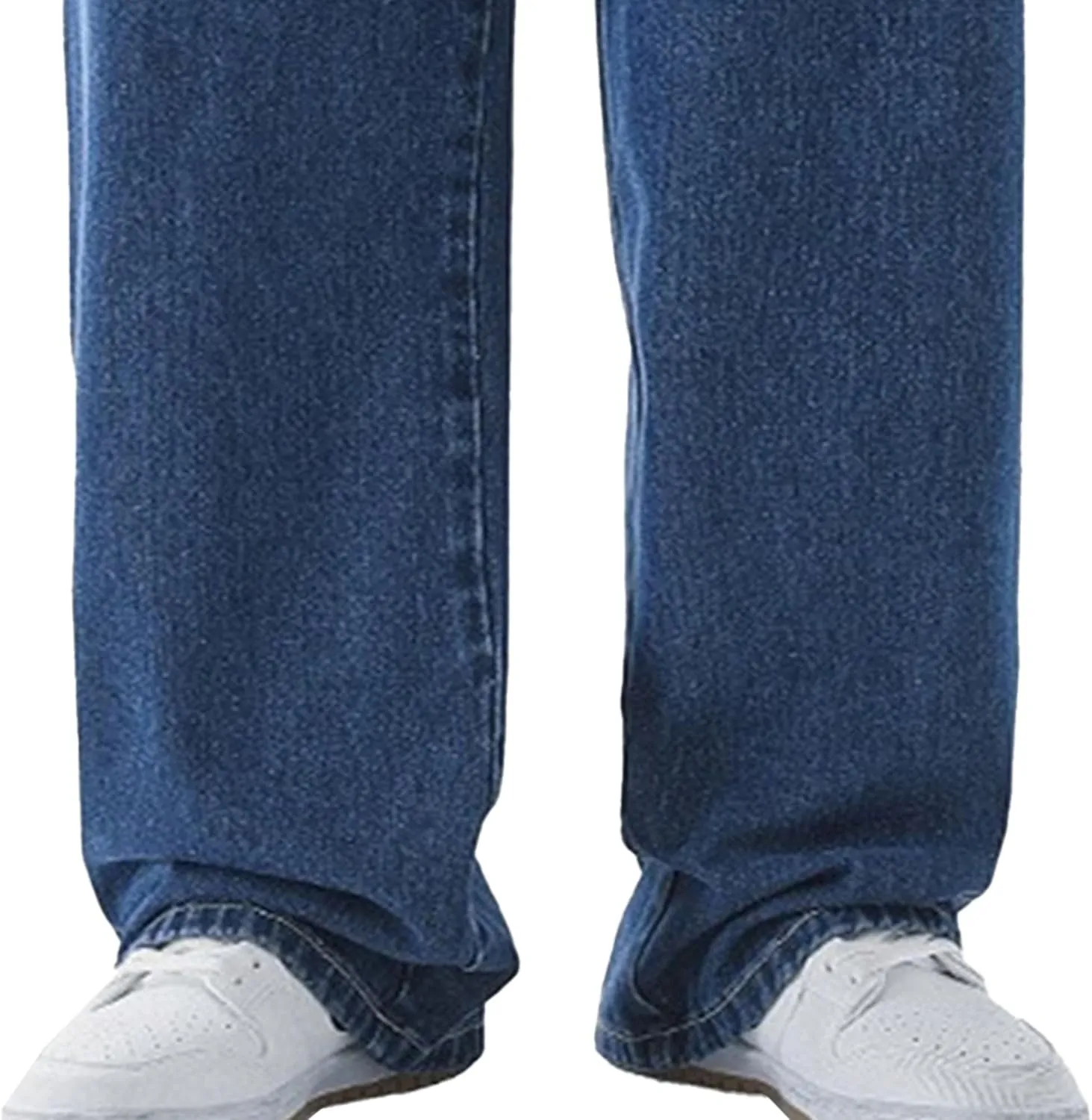 Maiyifu-GJ Casual Baggy Jeans for Men Loose Fit Straight Leg Hip Hop Jeans Drawstring Elastic Waist Wide Leg Denim Pants