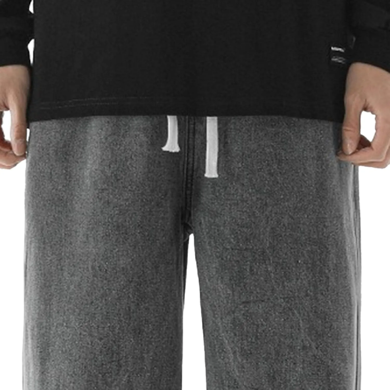 Maiyifu-GJ Casual Baggy Jeans for Men Loose Fit Straight Leg Hip Hop Jeans Drawstring Elastic Waist Wide Leg Denim Pants