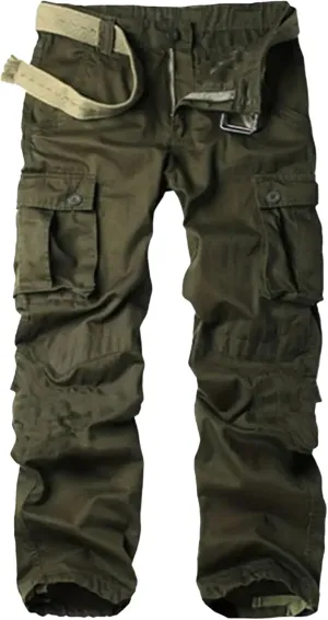 Maiyifu-GJ Men's Casual Jogger Cargo Pants Multi-Pockets Military Hiking Trousers Elastic Waist Athletic Jogger Sweatpants