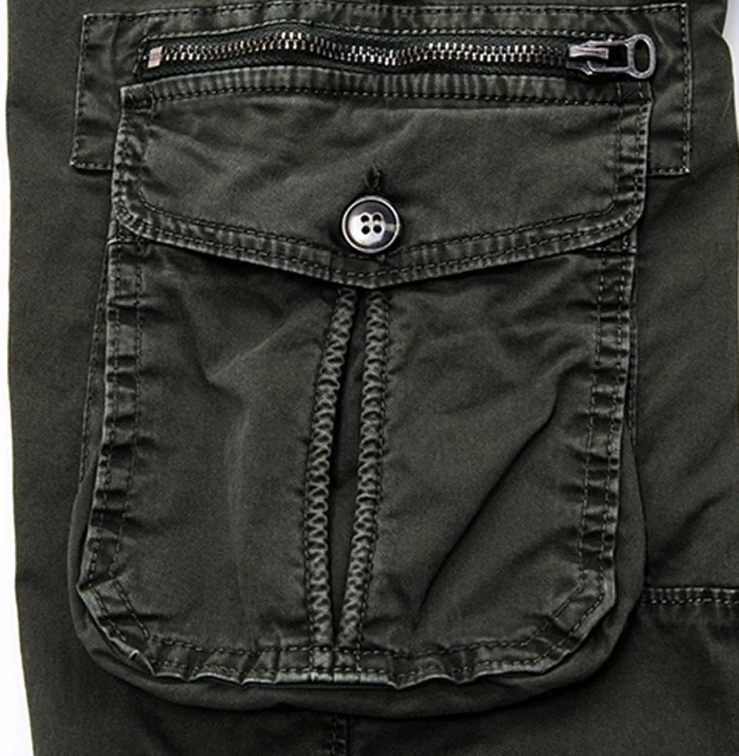 Maiyifu-GJ Men's Casual Jogger Cargo Pants Multi-Pockets Military Hiking Trousers Elastic Waist Athletic Jogger Sweatpants