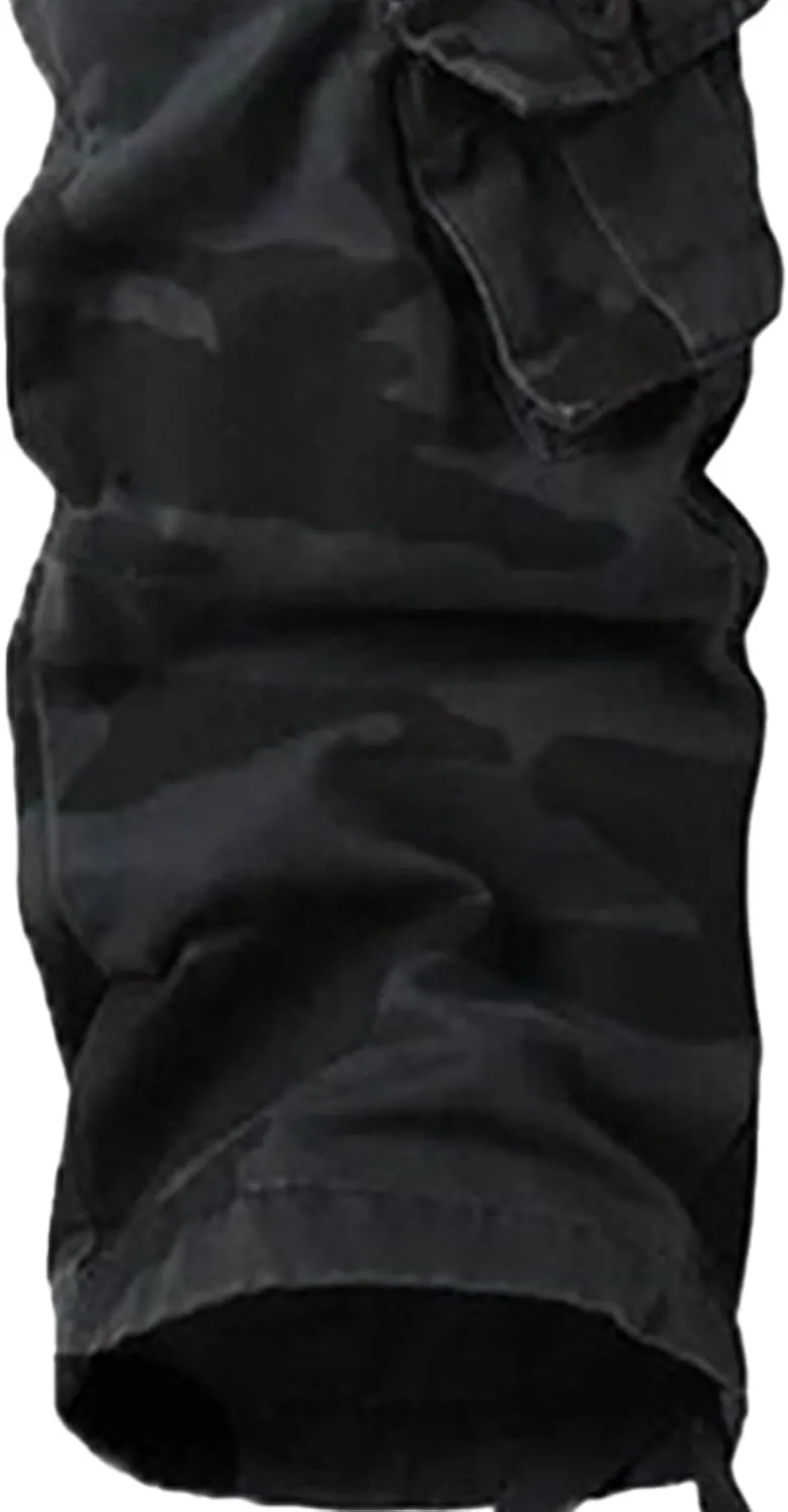 Maiyifu-GJ Men's Casual Jogger Cargo Pants Multi-Pockets Military Hiking Trousers Elastic Waist Athletic Jogger Sweatpants