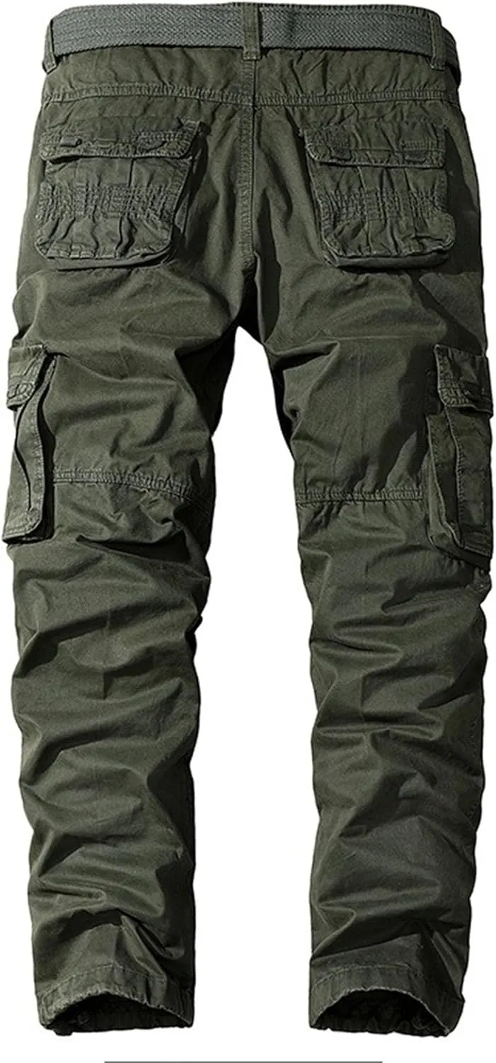 Maiyifu-GJ Men's Casual Jogger Cargo Pants Multi-Pockets Military Hiking Trousers Elastic Waist Athletic Jogger Sweatpants