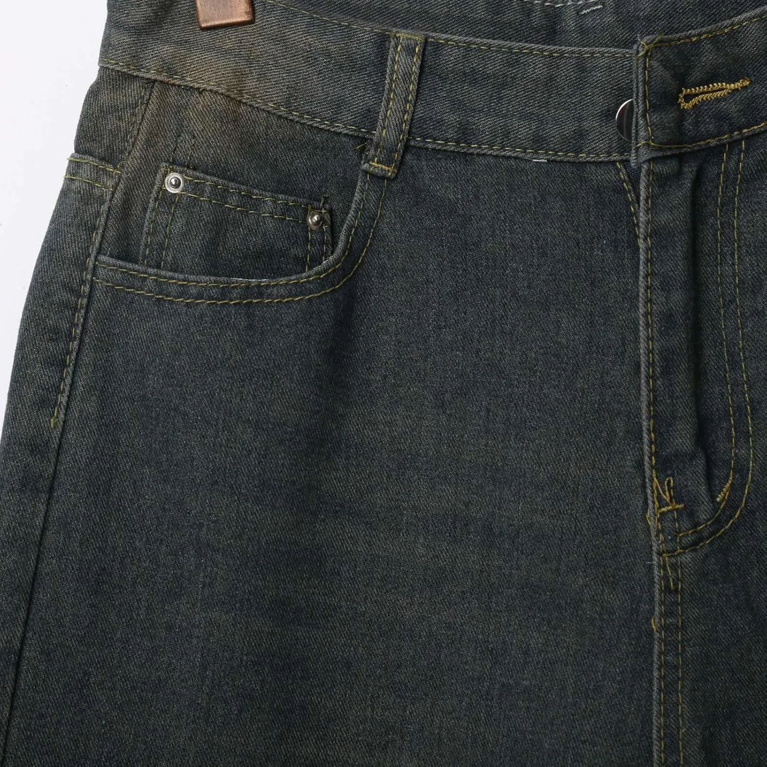 Men Baggy Jean Shorts Loose Fit Mid Denim Shorts Wide Leg Y2K Hip Hop Trendy Outfits
