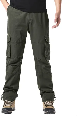 Men Cargo Work Pants Men Casual Fashion Multi Pocket Zipper Buckle Male Cargo Pants Pantalones para Construccion Hombre