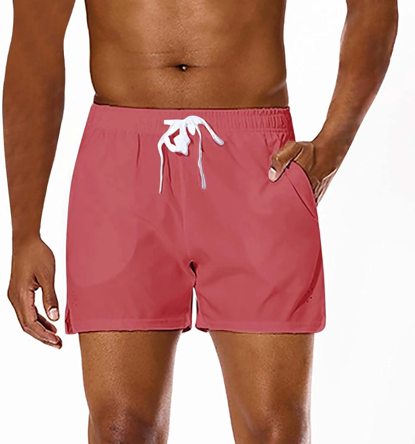 Men Combat Lightweight Quick Dry Baggy Workout Casual Pants Summer Sports Shorts Solid Beach Hiking Breathable Bermuda Pant
