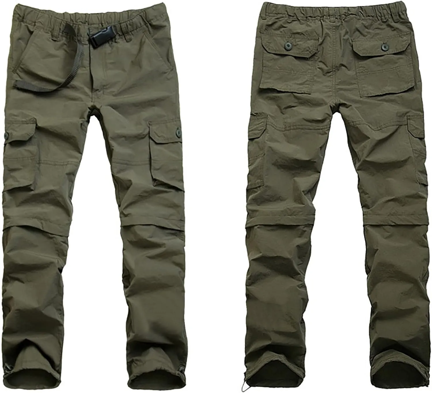 Men Stretch Cargo Pants Elastic Waist Tactical Sweatpants with Multi Pockets Hiking Jogger Outdoor Trousers