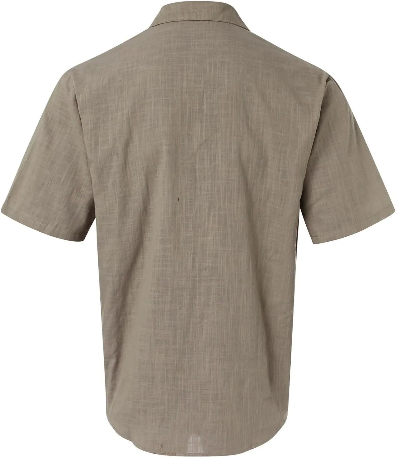 Mens Button Down Shirts Summer Casual Beach T-Shirts Short Sleeve V-neck Lapel Tops Solid Color Loose Comfy Tees