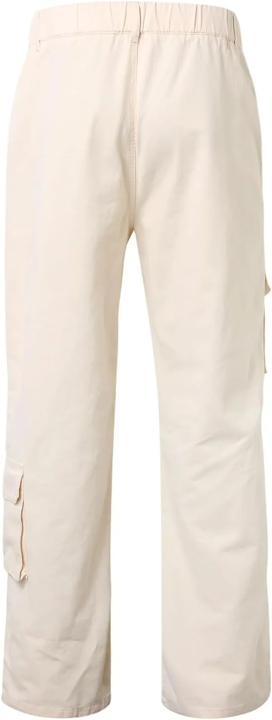 Mens Cargo Pants Casual Button Up Srtetch Waist Jogger Multi Pockets Outdoor Hiking Work Sweatpants Hip Hop Trousers