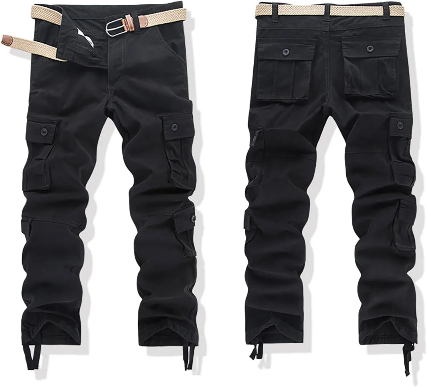 Mens Cargo Work Pants 6 Full Men's Cargo Cargo Pocket Men's Pants Gym Clothes for Men Sweat Pants Mens Lightweight