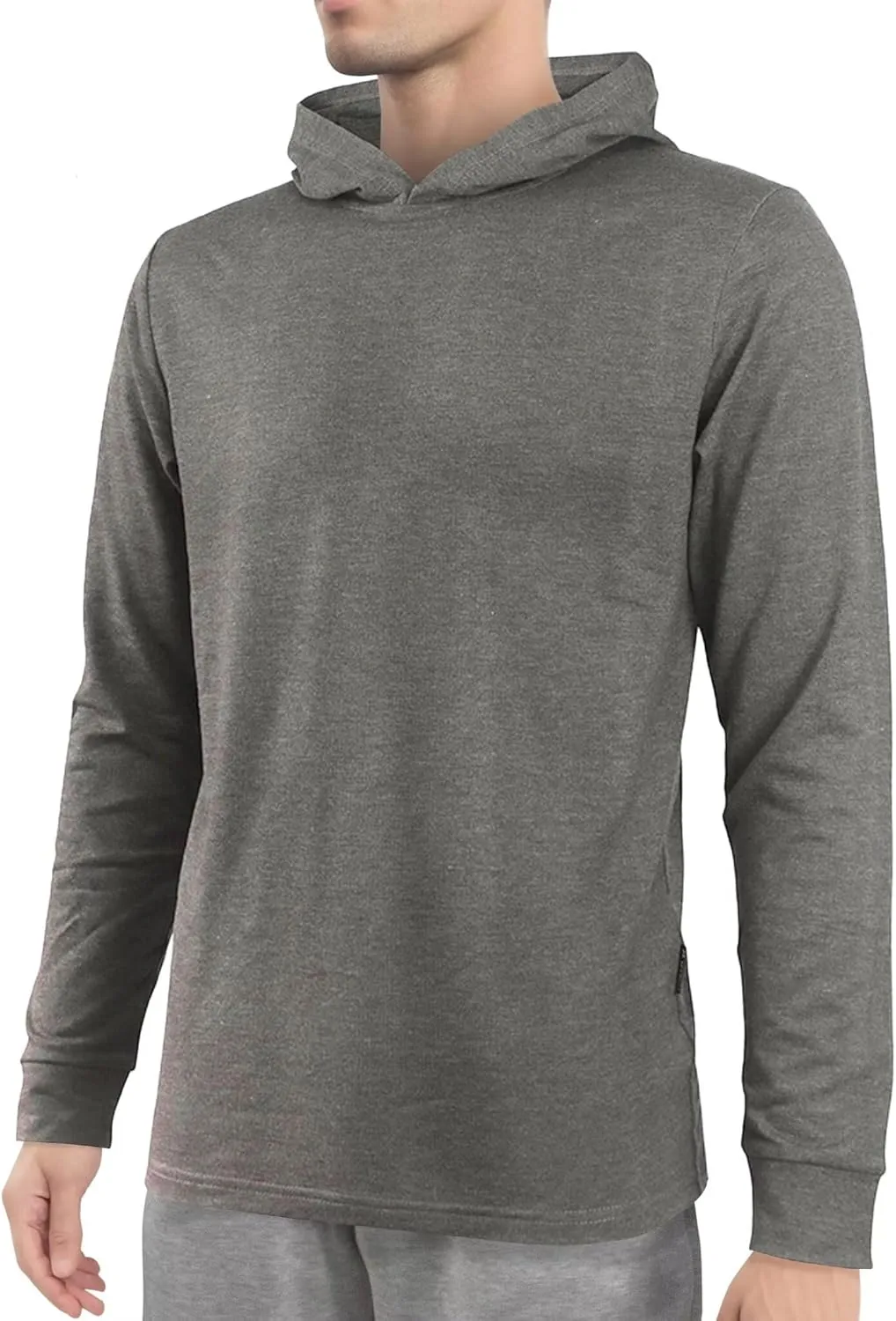 Mens Casual Hoodies Cotton Hooded Shirts Pullover Sweatshirts Comfy Long Sleeve Fitted