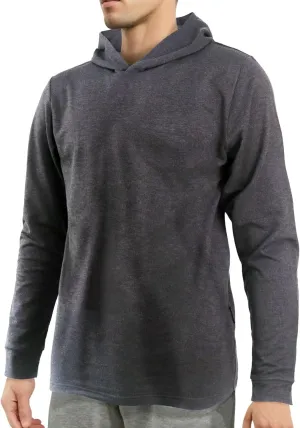 Mens Casual Hoodies Cotton Hooded Shirts Pullover Sweatshirts Comfy Long Sleeve Fitted
