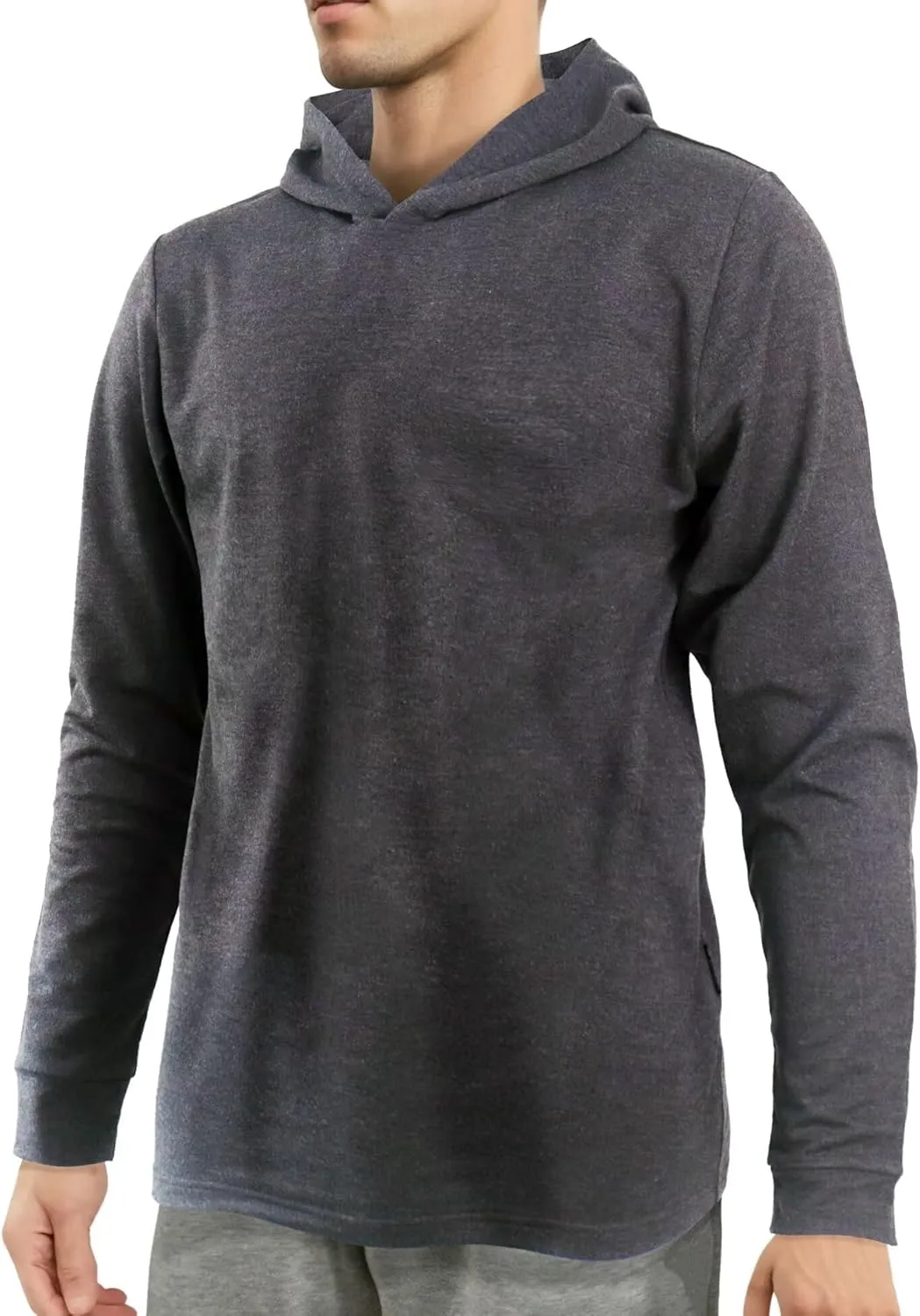 Mens Casual Hoodies Cotton Hooded Shirts Pullover Sweatshirts Comfy Long Sleeve Fitted