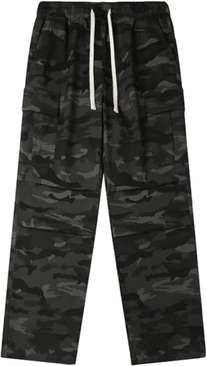 Mens Casual Linen Pants Loose Fit Elastic Drawstring Waist Straight-Legs 2024 Yoga Beach Long Pants Trousers Mens Casual Pants Stretch Waist Mens Lounge Pants Lightweight Black