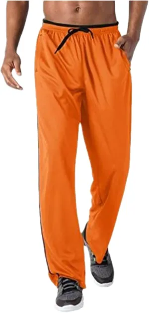 Mens Casual Pants Hip Hop Drawstring Elastic Waist Stretch Breathable Loose Fit Sweatpants Workout Training Trousers