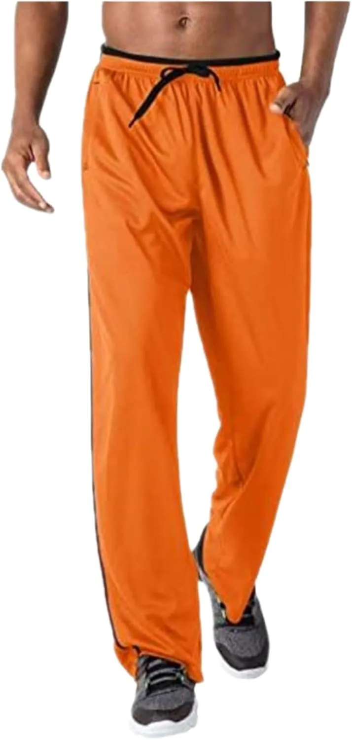 Mens Casual Pants Hip Hop Drawstring Elastic Waist Stretch Breathable Loose Fit Sweatpants Workout Training Trousers