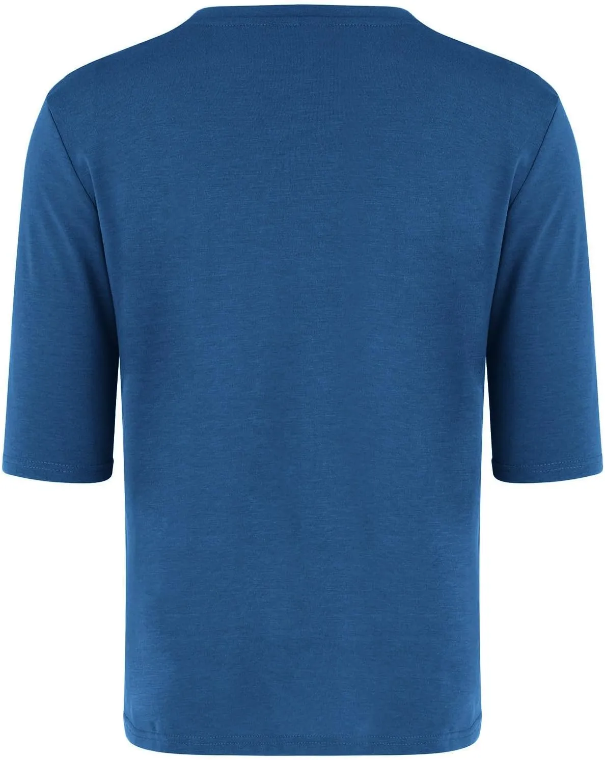Men's Casual T-Shirts 3/4 Sleeve Crew Neck Athletic Gym Tees Stretch Slim Solid Baggy Sport Fitness Workout Shirts