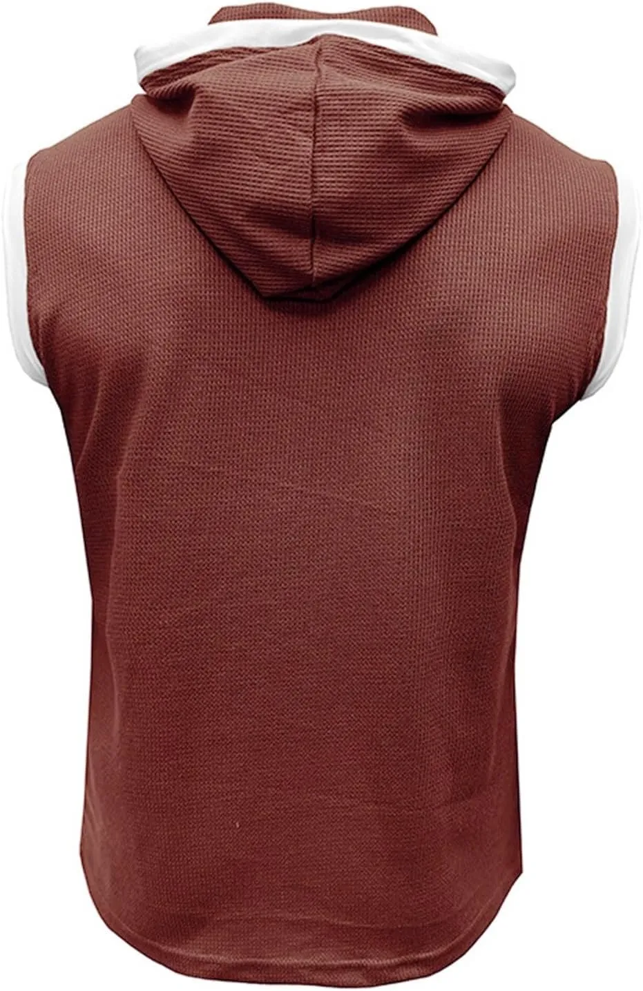Men's Compression Shirts Trendy V Neck Hooded Pullover Tops Sleeveless Slim Fit Sweatshirt Bodybuilding Gym Tee Solid