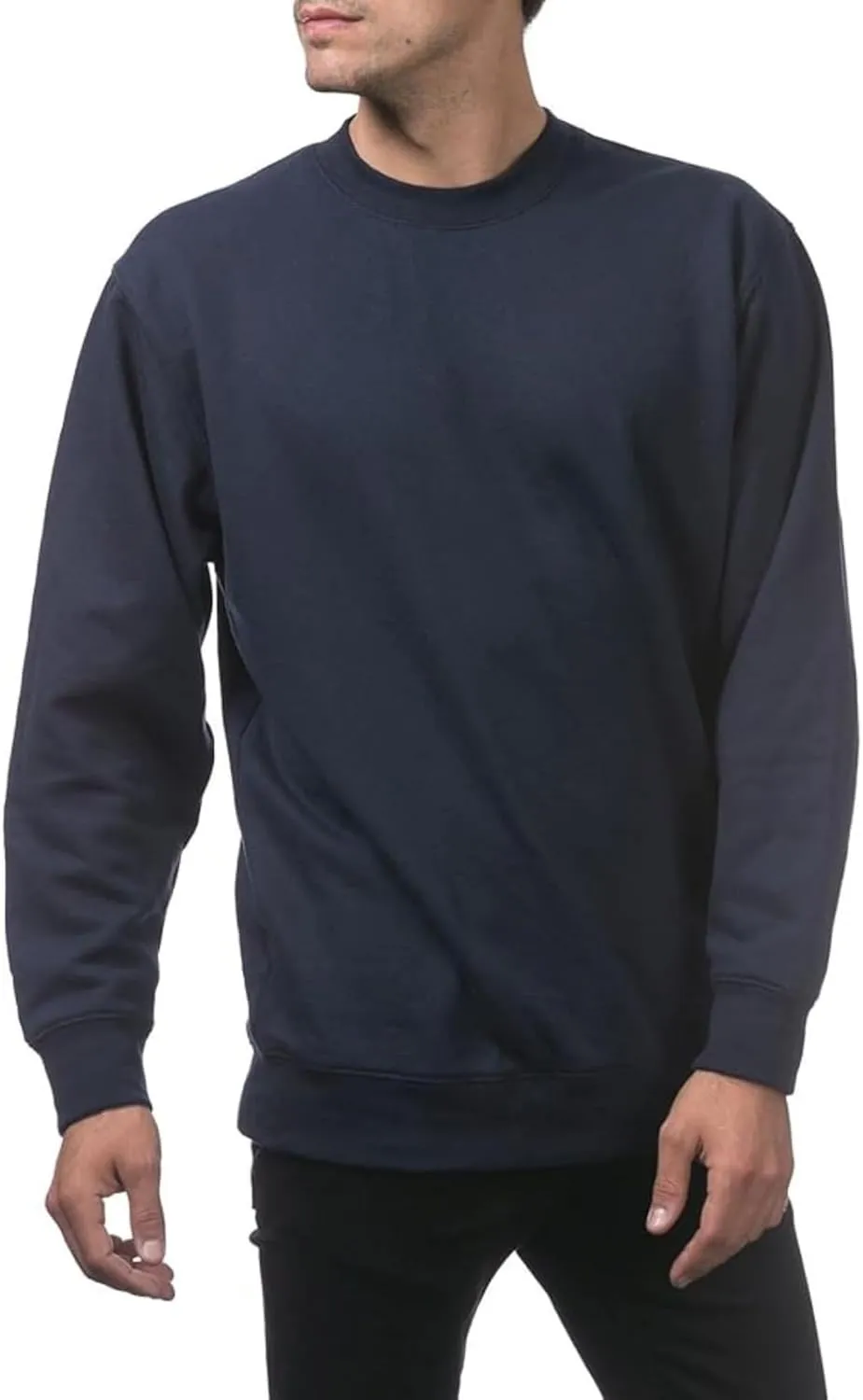 Men's Crewneck Sweatshirt Plain Sweatshirts Athletic Workout Sweat Shirts Soft Long Sleeve Pullover Shirt