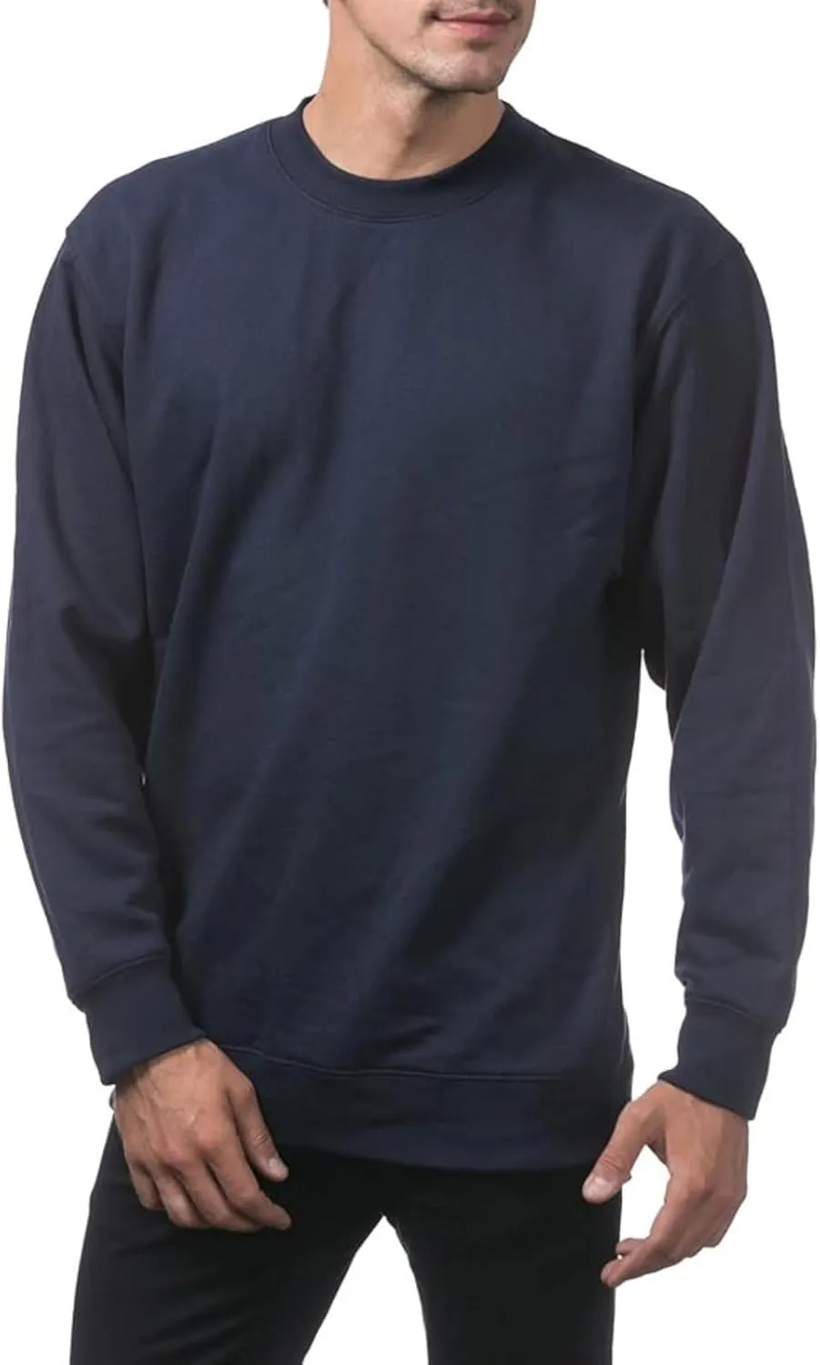 Men's Crewneck Sweatshirt Plain Sweatshirts Athletic Workout Sweat Shirts Soft Long Sleeve Pullover Shirt