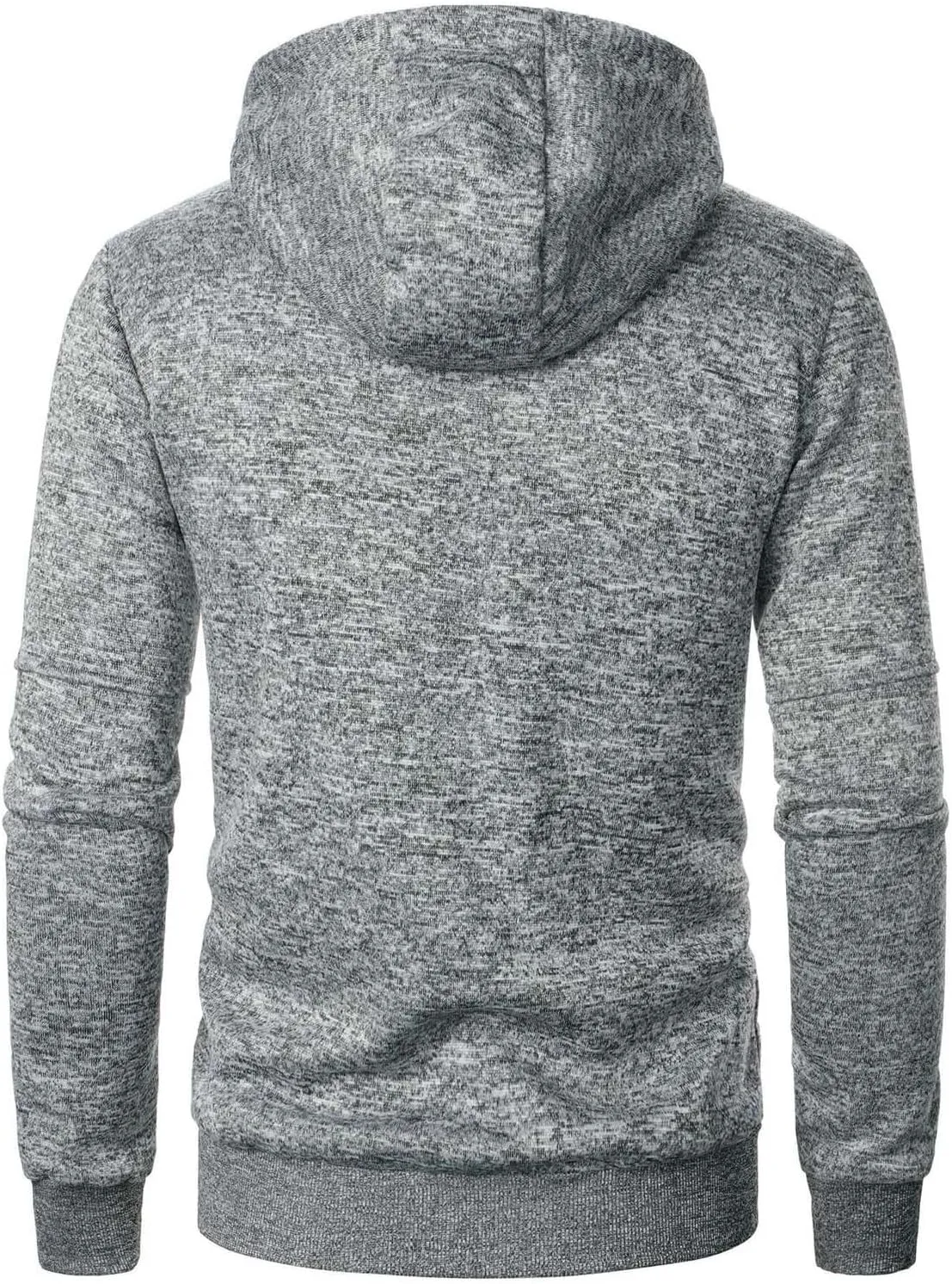 Men's Full Zip Cardigan Sports Jacket Drawstring Long Sleeve Hooded Coat Jacket Casual Loose Outwear with Pocket