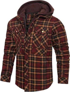 Men's Hooded Jacket Fall Winter Zipper Long Sleeves Coat Tops Loose Casual Hoodies Sweatshirt Outwear & Jackets