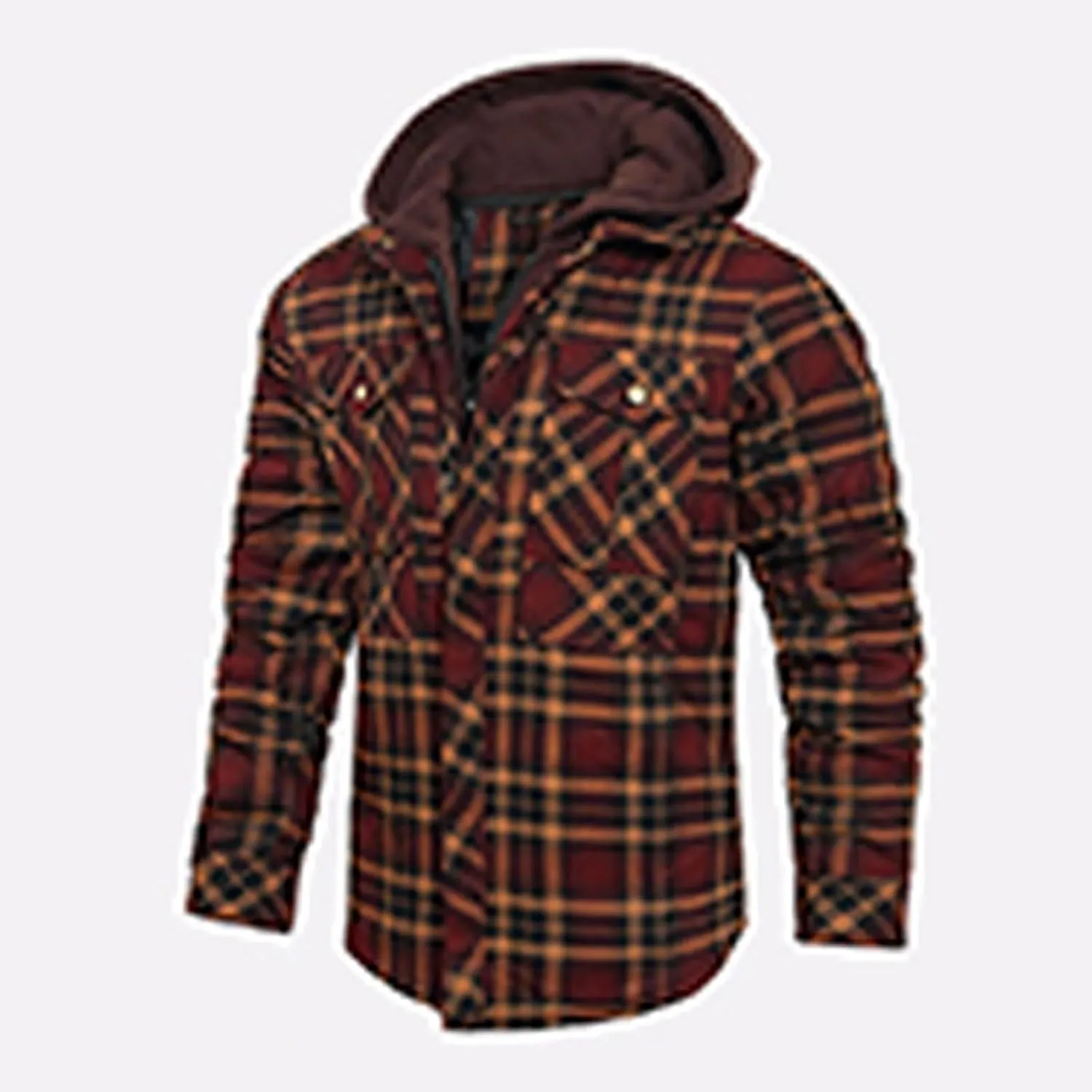 Men's Hooded Jacket Fall Winter Zipper Long Sleeves Coat Tops Loose Casual Hoodies Sweatshirt Outwear & Jackets