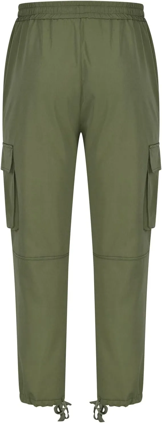 Mens Pants Casual Cotton Multi Pockets Solid Plush Thickened Cargo Pants Performance Utility Trousers Sweatpants