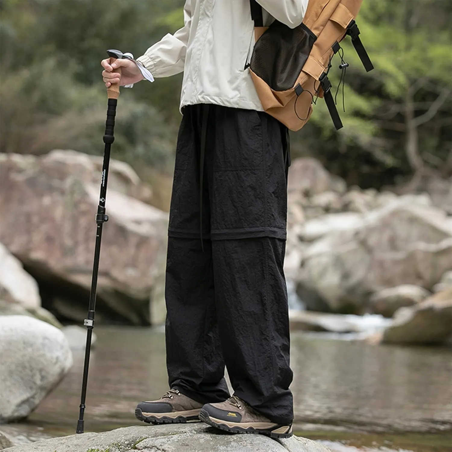 Men's Quick Drying Cargo Pants Lightweight Hiking Pants Convertible Stretch Pants Climbing Plain Pants Basic Pants