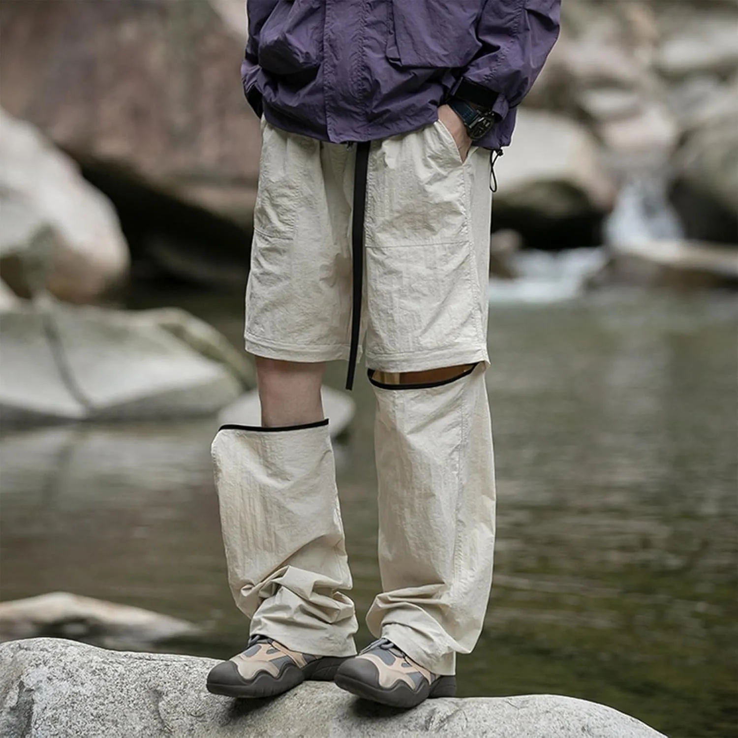 Men's Quick Drying Cargo Pants Lightweight Hiking Pants Convertible Stretch Pants Climbing Plain Pants Basic Pants