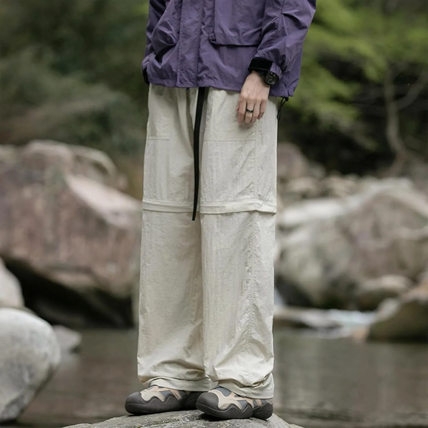 Men's Quick Drying Cargo Pants Lightweight Hiking Pants Convertible Stretch Pants Climbing Plain Pants Basic Pants