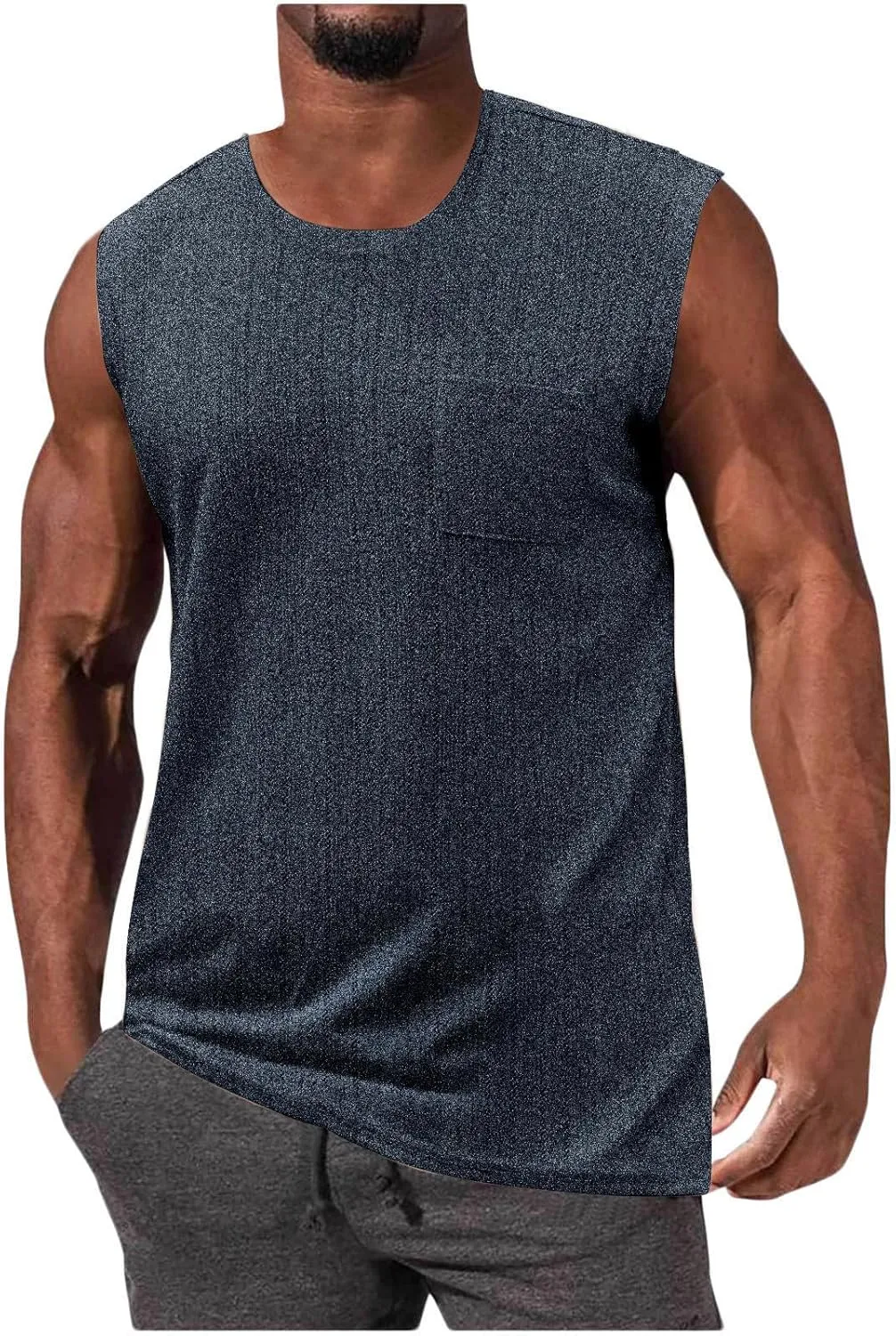 Mens Solid Colour Quick Dry Tank Tops Casual Lightweight Summer Tees Moisture-Wicking Breathable Shirts for Gym 2025