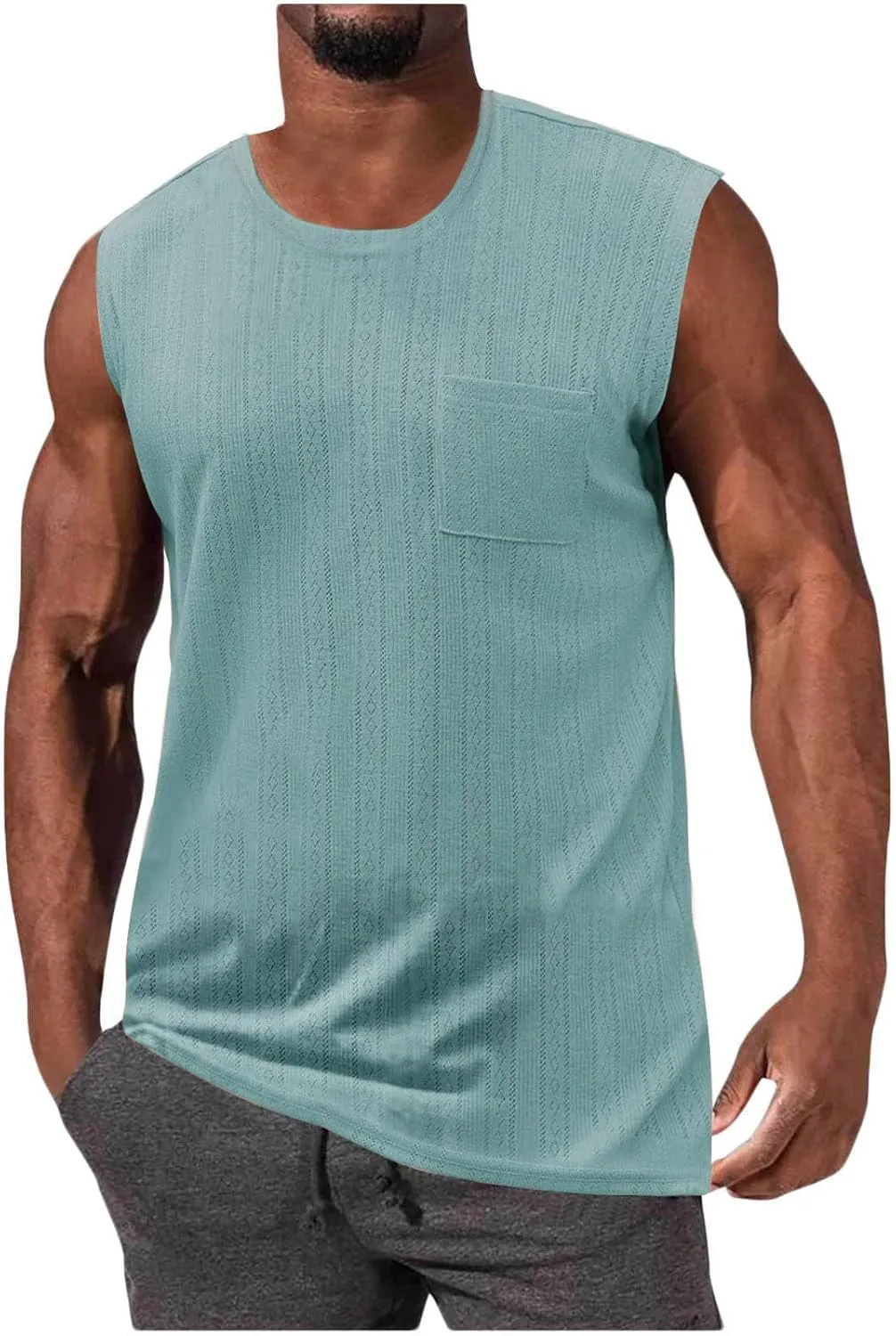 Mens Solid Colour Quick Dry Tank Tops Casual Lightweight Summer Tees Moisture-Wicking Breathable Shirts for Gym 2025
