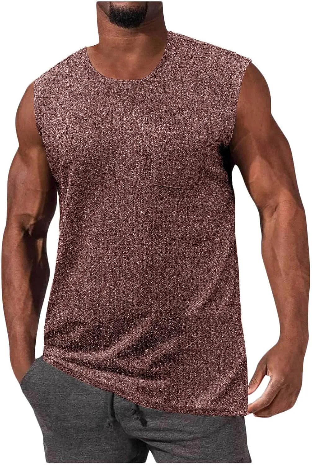 Mens Solid Colour Quick Dry Tank Tops Casual Lightweight Summer Tees Moisture-Wicking Breathable Shirts for Gym 2025