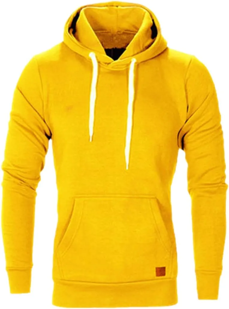 Mens Sweatshirt Long Sleeve Autumn Casual Hoodies Pullover with Pockets Workout Hoodies for Men