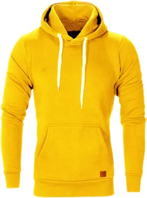 Mens Sweatshirt Long Sleeve Autumn Casual Hoodies Pullover with Pockets Workout Hoodies for Men