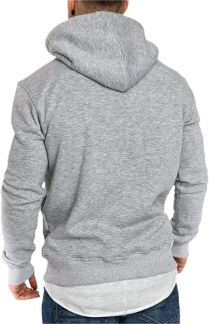 Mens Sweatshirt Long Sleeve Autumn Casual Hoodies Pullover with Pockets Workout Hoodies for Men
