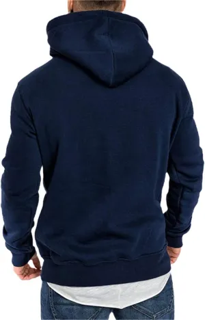 Mens Sweatshirt Long Sleeve Autumn Casual Hoodies Pullover with Pockets Workout Hoodies for Men
